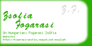 zsofia fogarasi business card