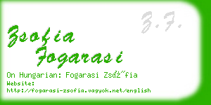 zsofia fogarasi business card